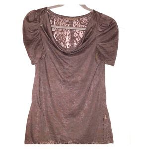 Ruffled neck & sleeve t-shirt